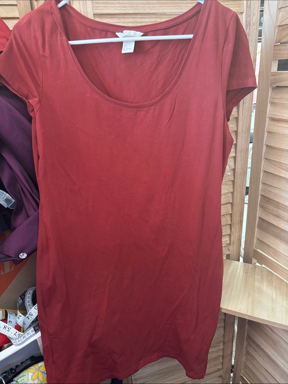 Women’s Short Sleeve Scoop Neck Dress Large